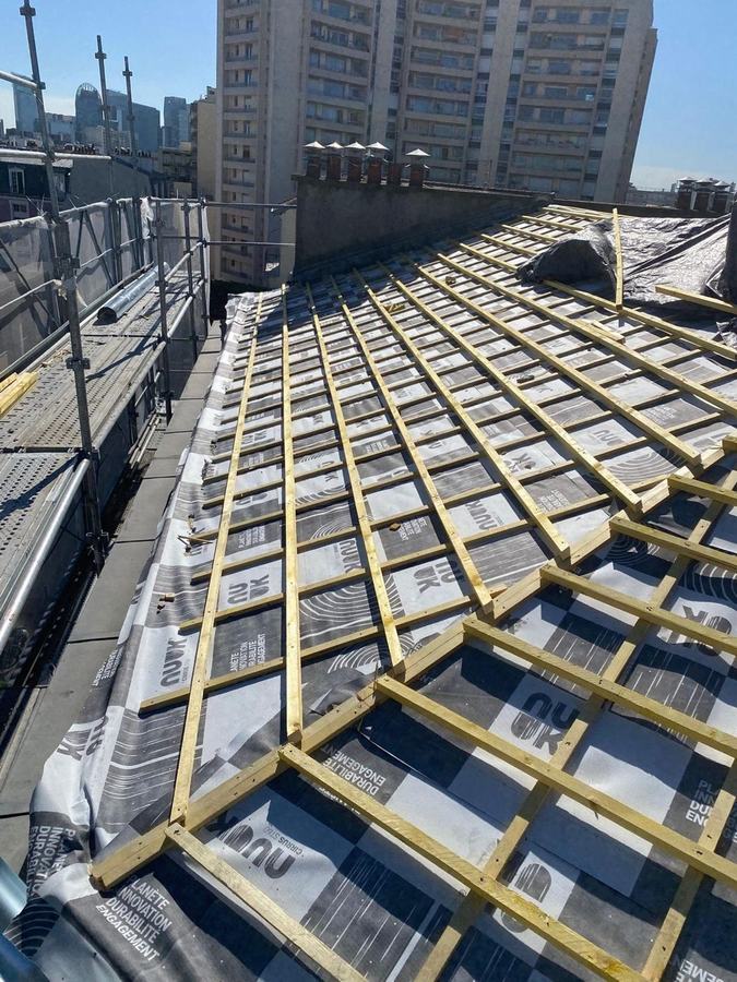 Réfection de la toiture d’un immeuble à Courbevoie